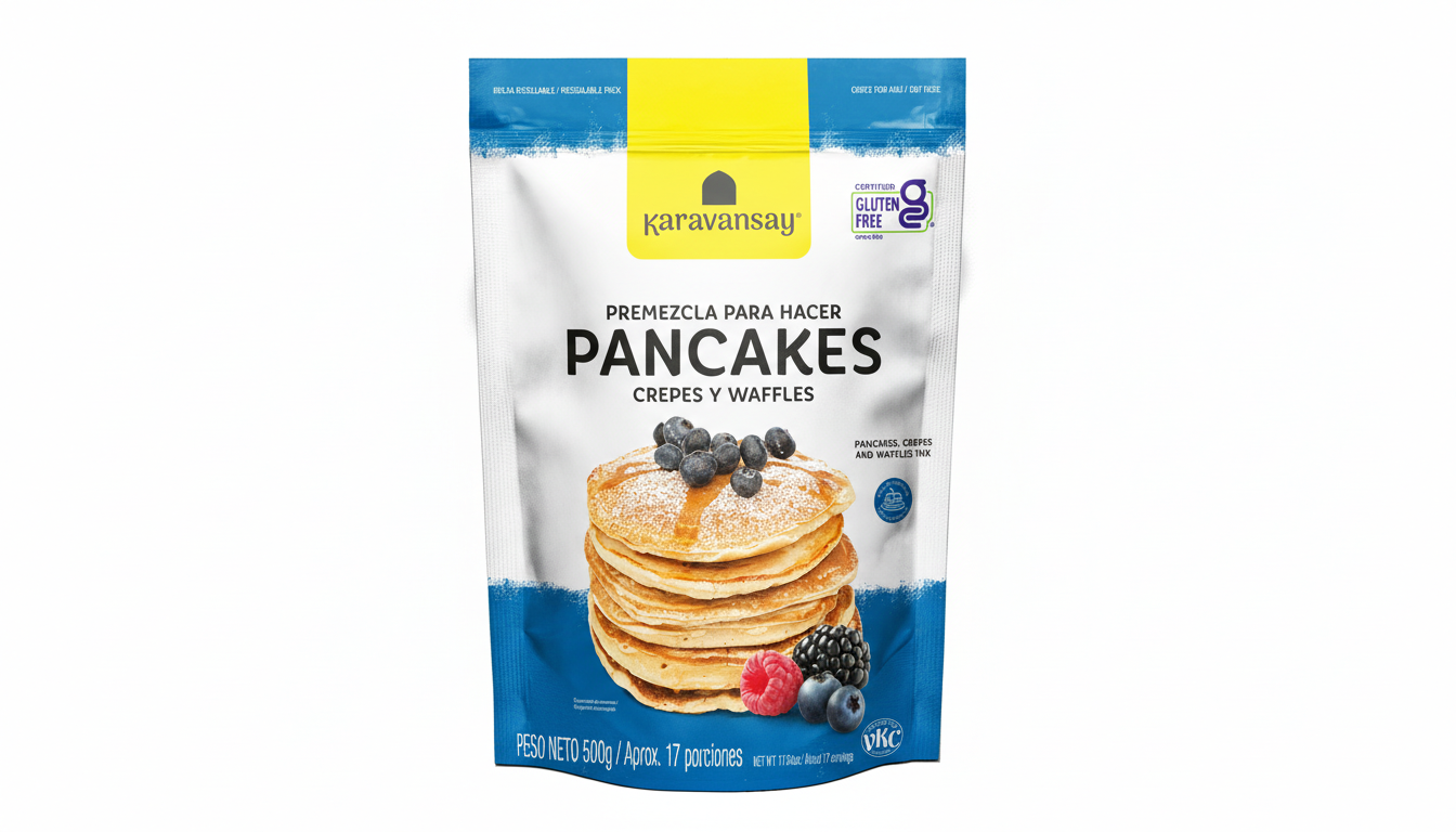 Premezcla para Pancakes Natural sin Gluten - Karavansay - 500Grs
