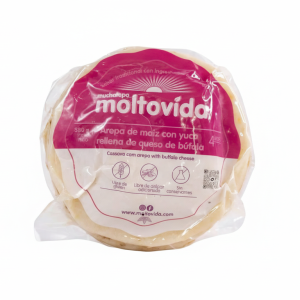 Arepa Yuca Rellena de Queso Bufala X 4 Unidades – Moltovida – 380Grs