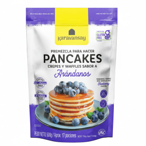Premezcla para Pancakes, Arandanos sin Gluten – Karavansay – 500Grs