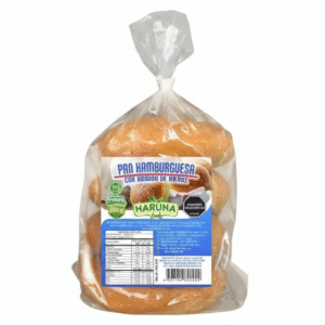 Pan Hamburguesa x 4 unid – Naruna Foods – 250Grs