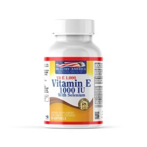 Vitamina E 1000 IU con Selenium – Healthy America – 50 Capsulas