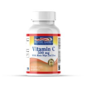 Vitamina C Y Zinc 100 Capsulas – Healthy America – 500Mg