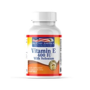Vitamina E 400 IU con Selenium – Healthy America – 60 Capsulas