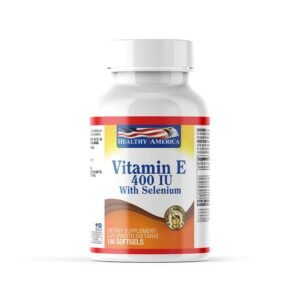 Vitamina E 400 IU con Selenium – Healthy America – 100 Capsulas