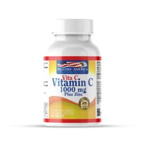 Vitamina C Plus Zinc 100 Capsulas – Healthy America – 1000Mg