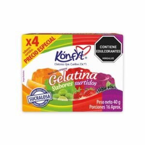 Gelatina Surtida sin Azucar X 4 Unidades – Konfyt – 40Grs