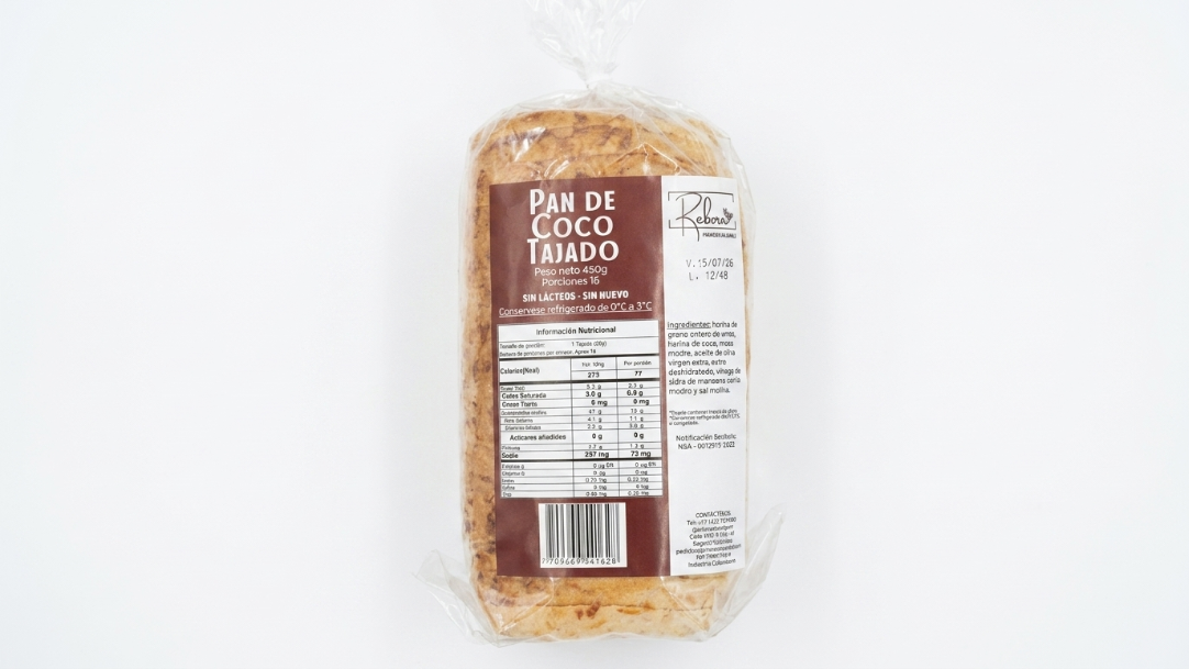 Pan de Coco Tajado - Reborn - 450Grs