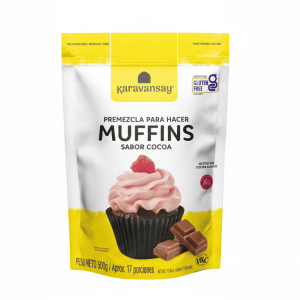 Premezcla para Muffins Cocoa sin Gluten – Karavansay – 500Grs