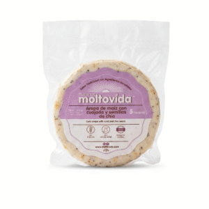 Arepa Cuajada Semillas de Chia X 5 Unidades – Moltovida – 350Grs