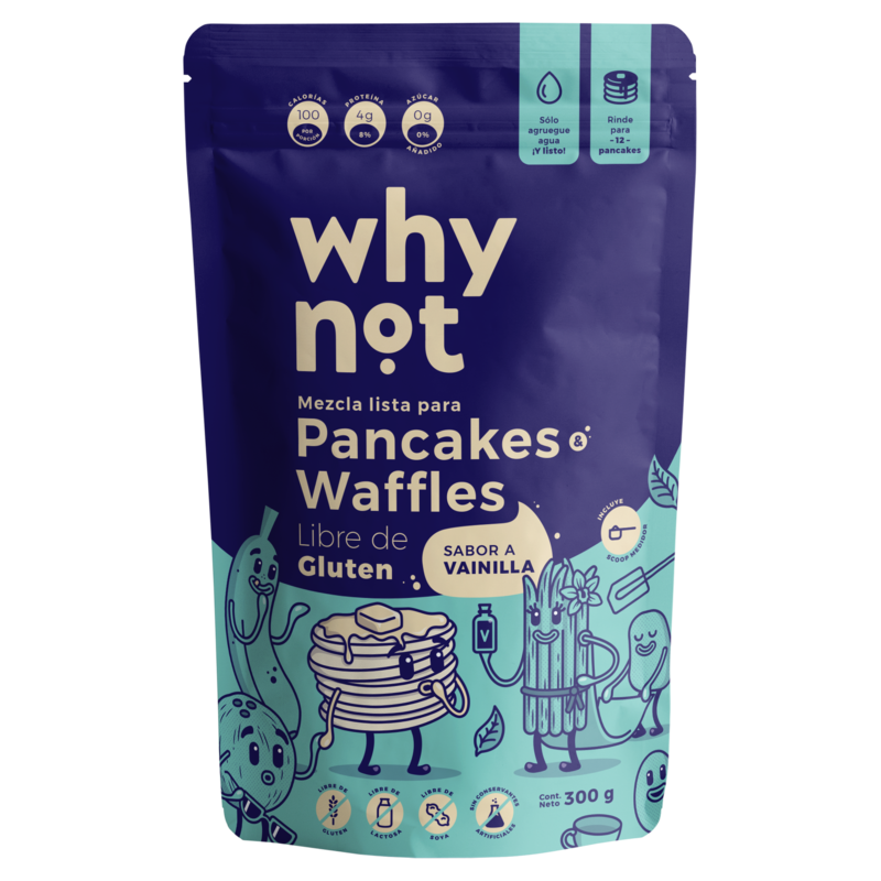 Mezcla Pancakes y Waflles Vainilla - Para Nice - 300Grs