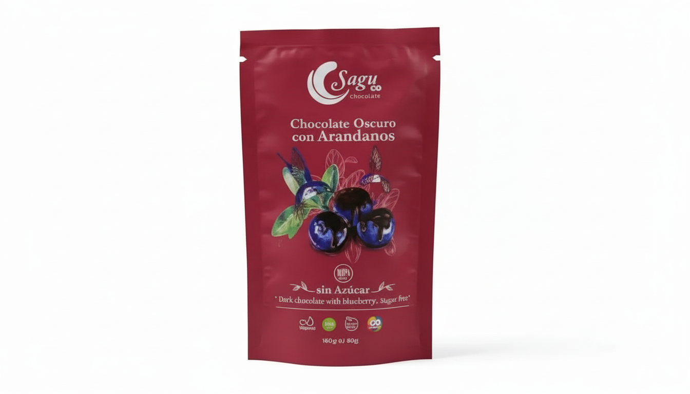 Grageas Arandanos Chocolate 60% - Sagu - 60Grs