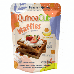 Premezcla Waffles con Banano – Quinua Club – 300Grs