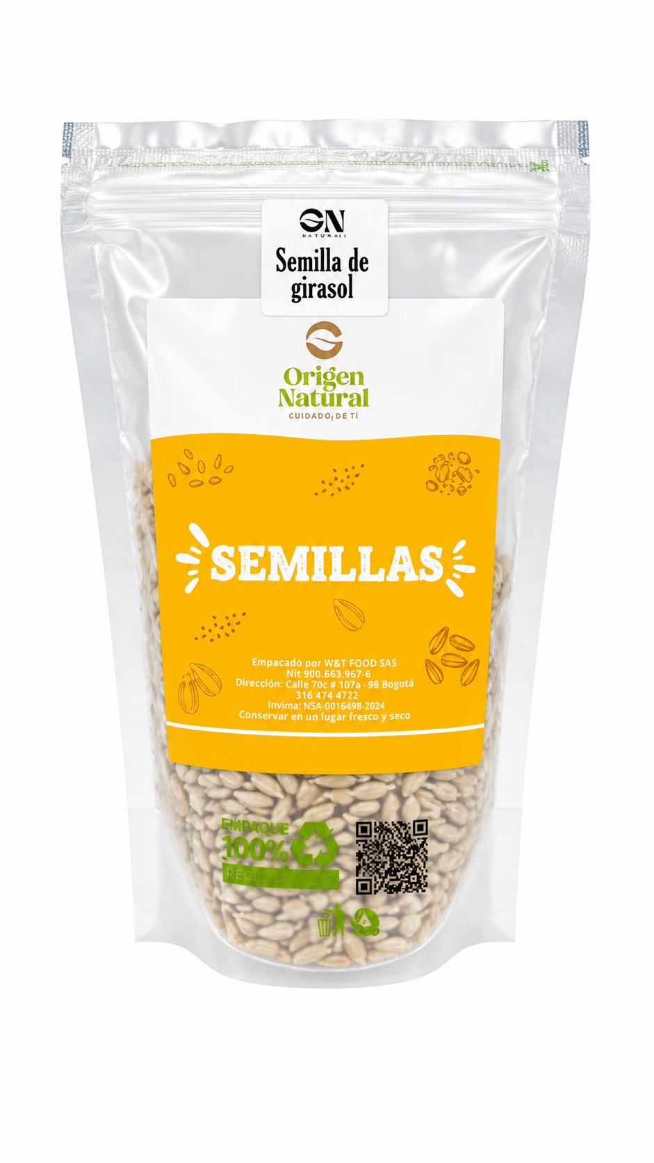 Semillas de Girasol - Origen Natural - 250Grs